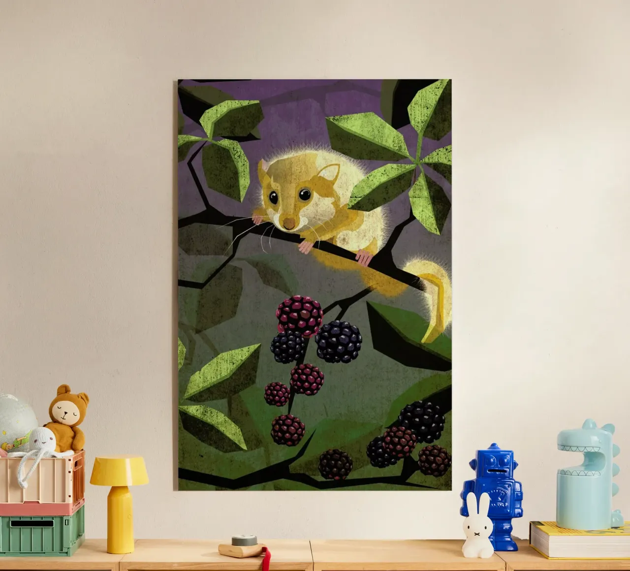 Haselmaus acrylic glass by Sabrina Ziegenhorn