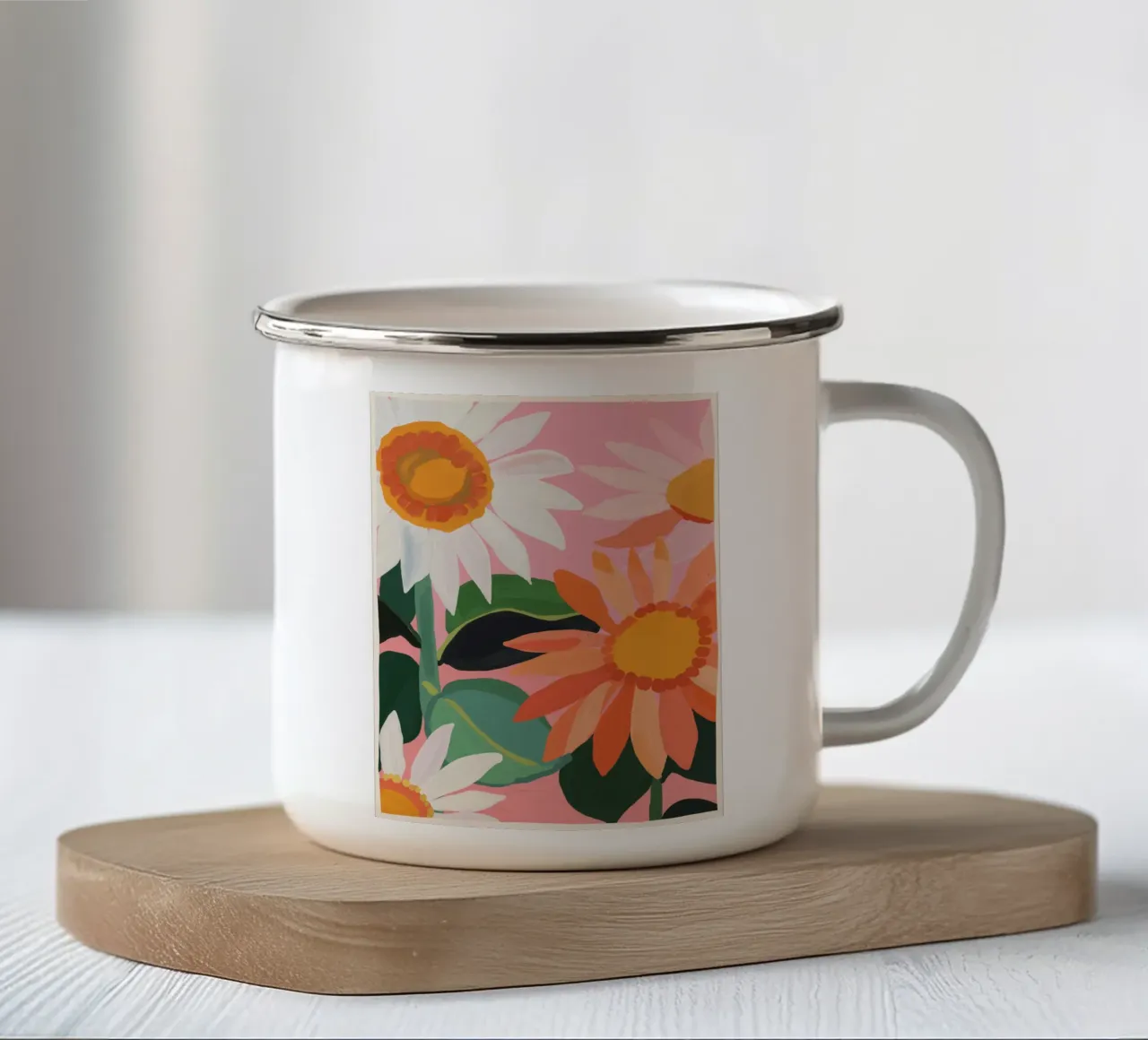 Girasoli 20 tazza in smalto da ThingDesign