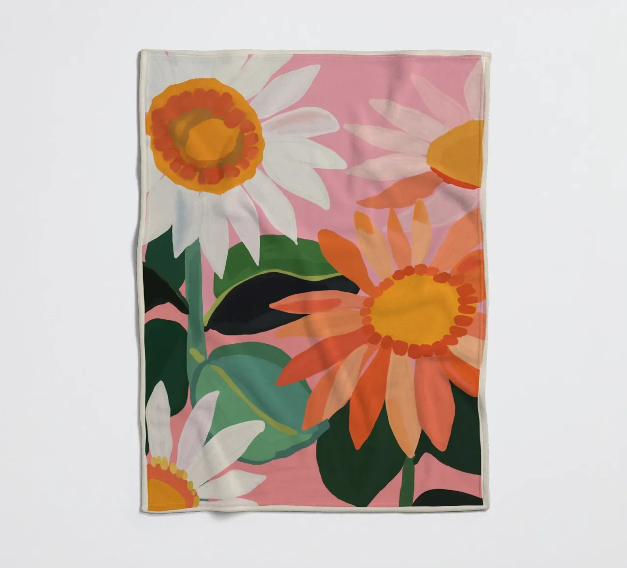 Sunflowers 20 fleece blanket by ThingDesign