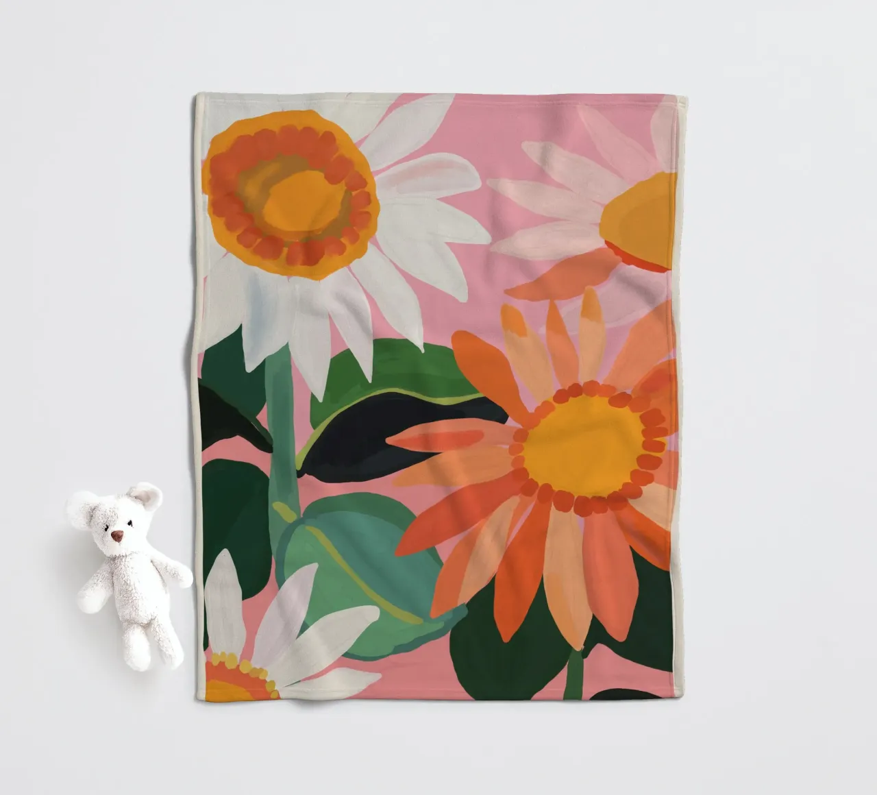 Sunflowers 20 fleece blanket by ThingDesign