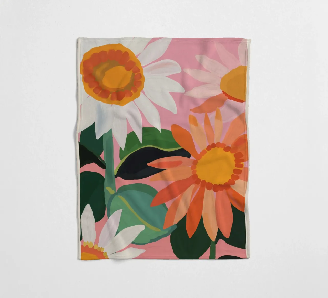 Sunflowers 20 fleece blanket by ThingDesign