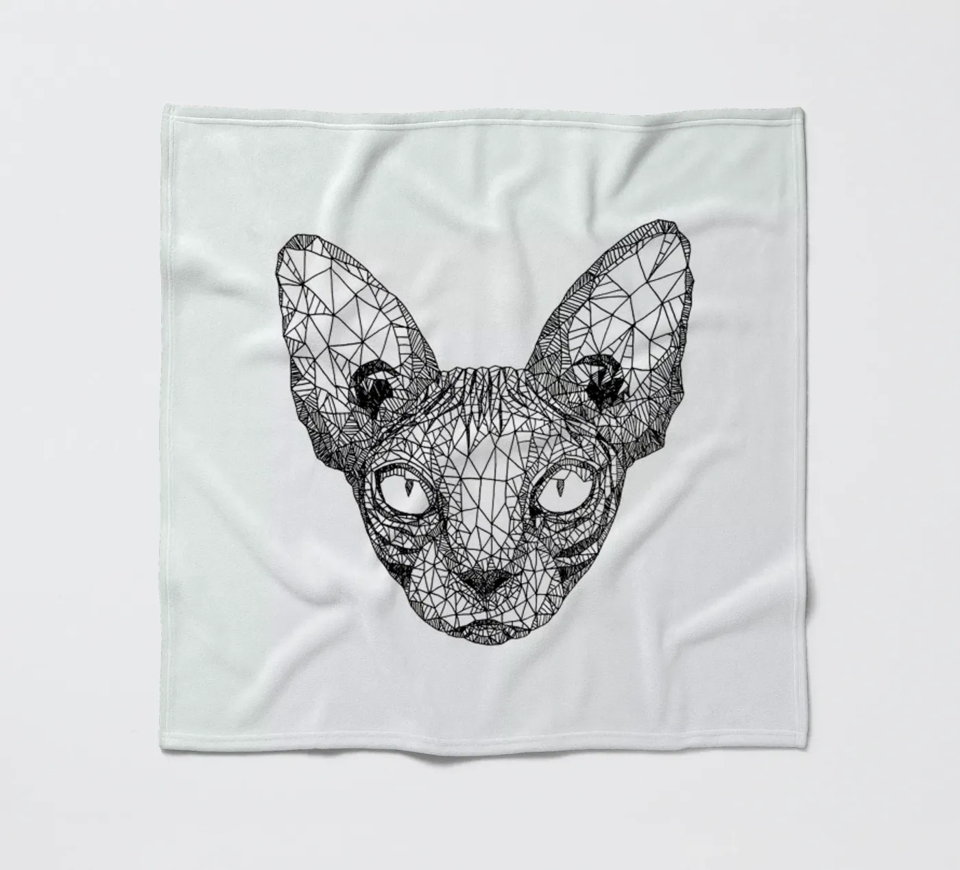 Sphynx Cat fleece blanket by Pen & Ink