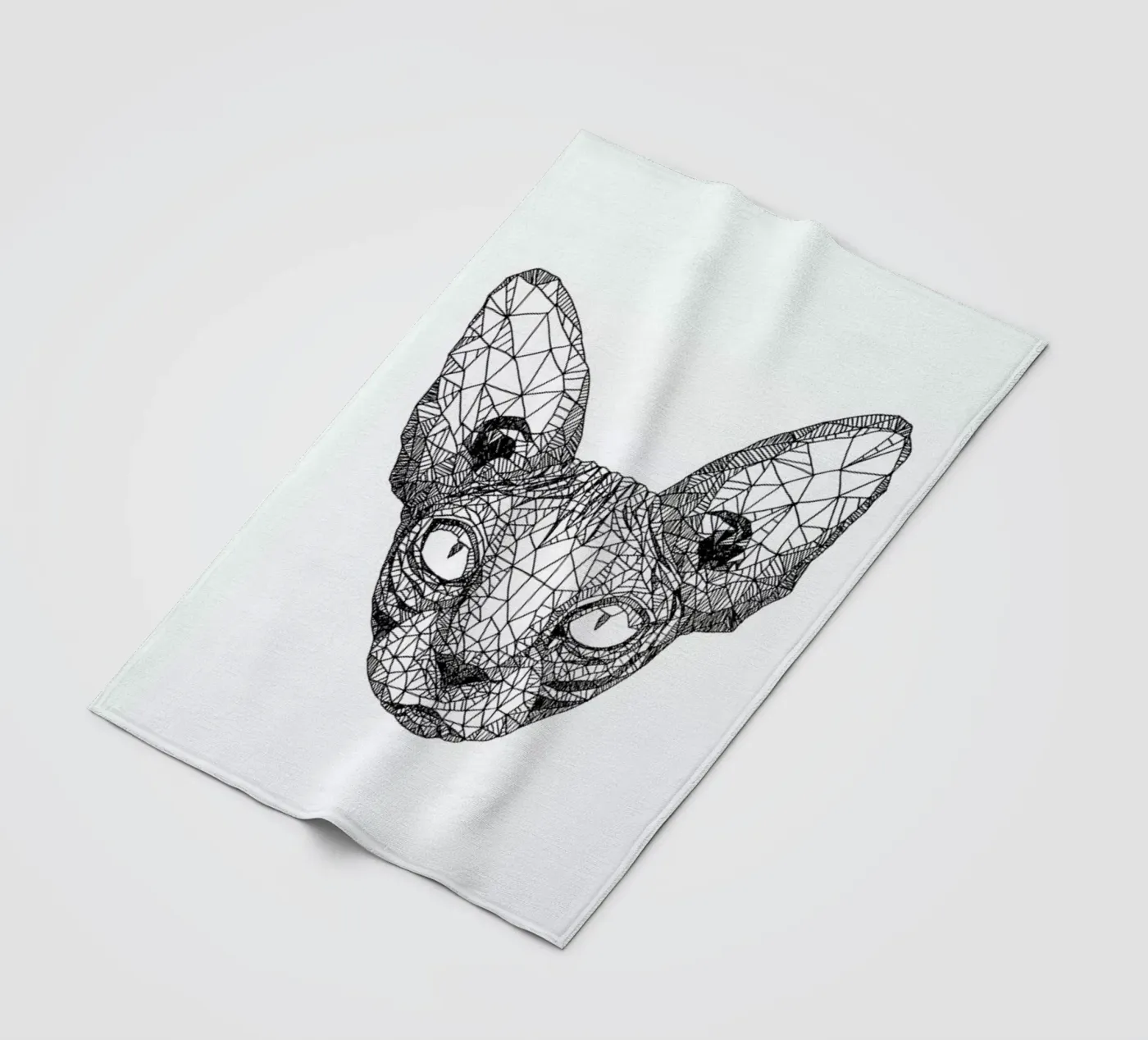 Sphynx Cat fleece blanket by Pen & Ink