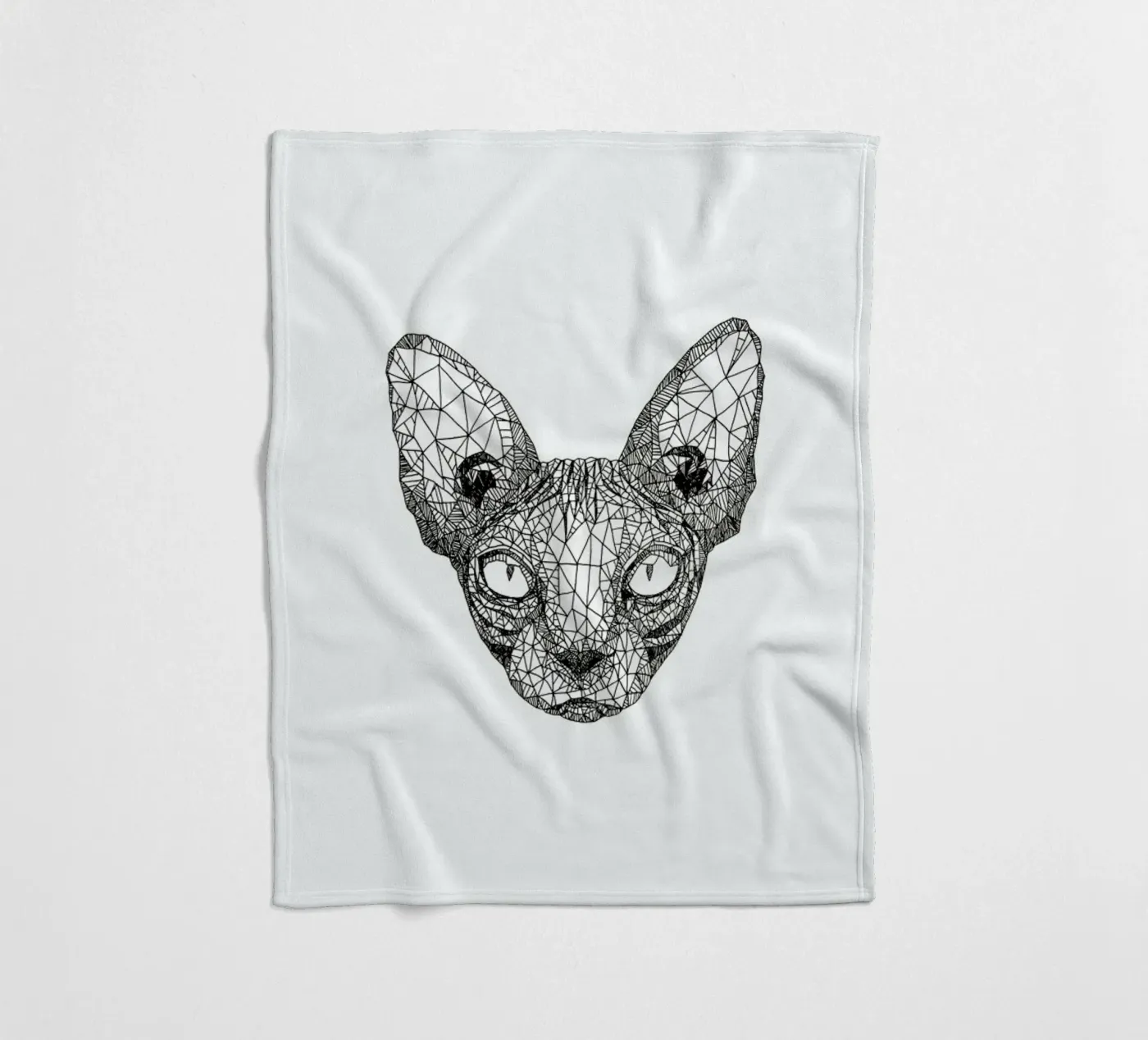 Sphynx Cat fleece blanket by Pen & Ink