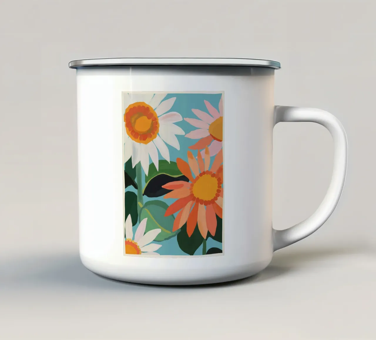Girasoli 21 tazza in smalto da ThingDesign