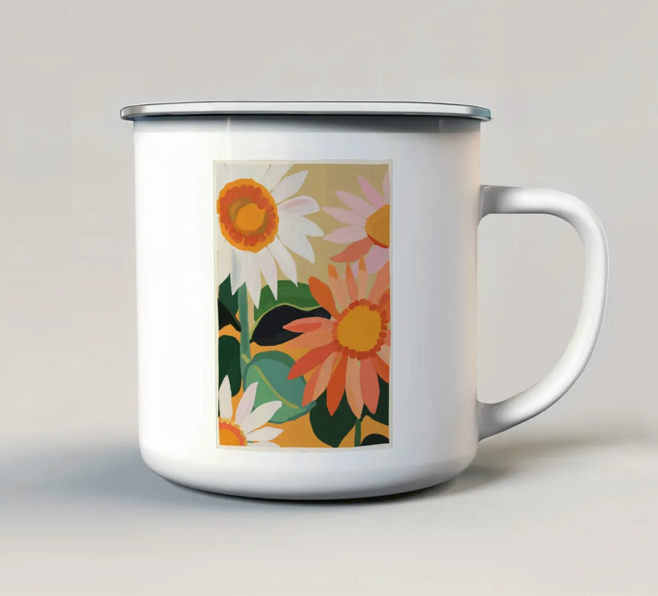 Girasoli 22 tazza in smalto da ThingDesign