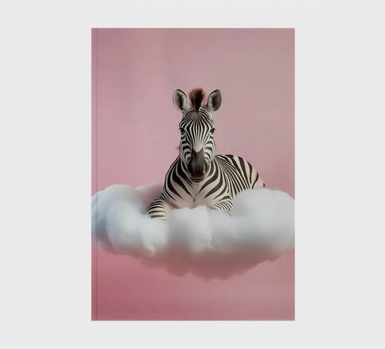 Dreamy Zebra on a Cloud: Whimsical Animal Wall Art Print notebook by FlexiDesignsByK