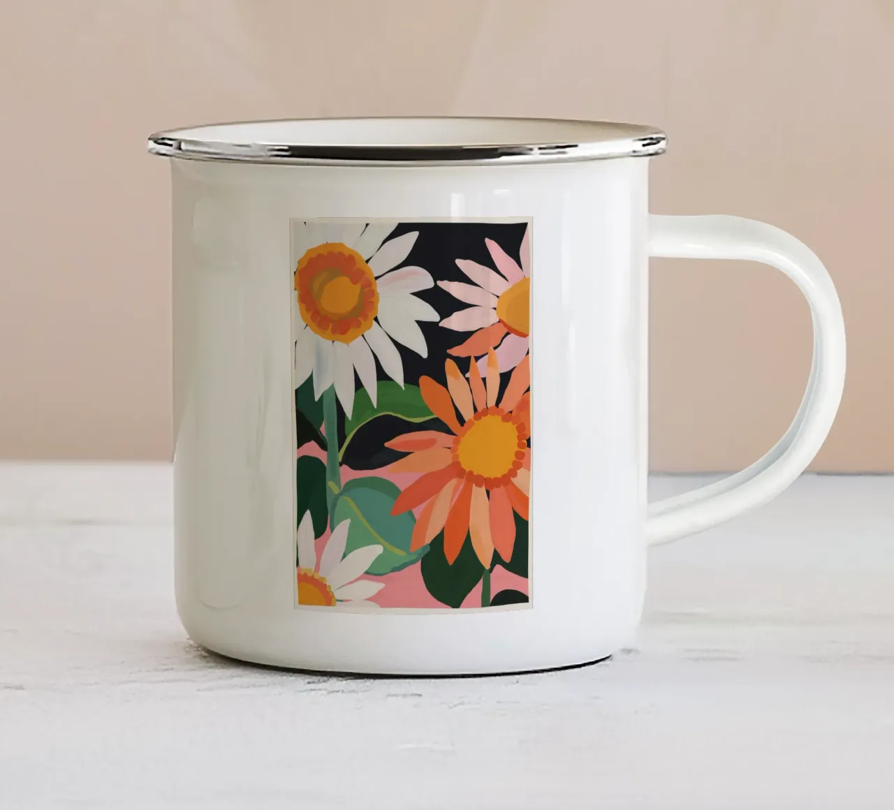 Girasoli 23 tazza in smalto da ThingDesign