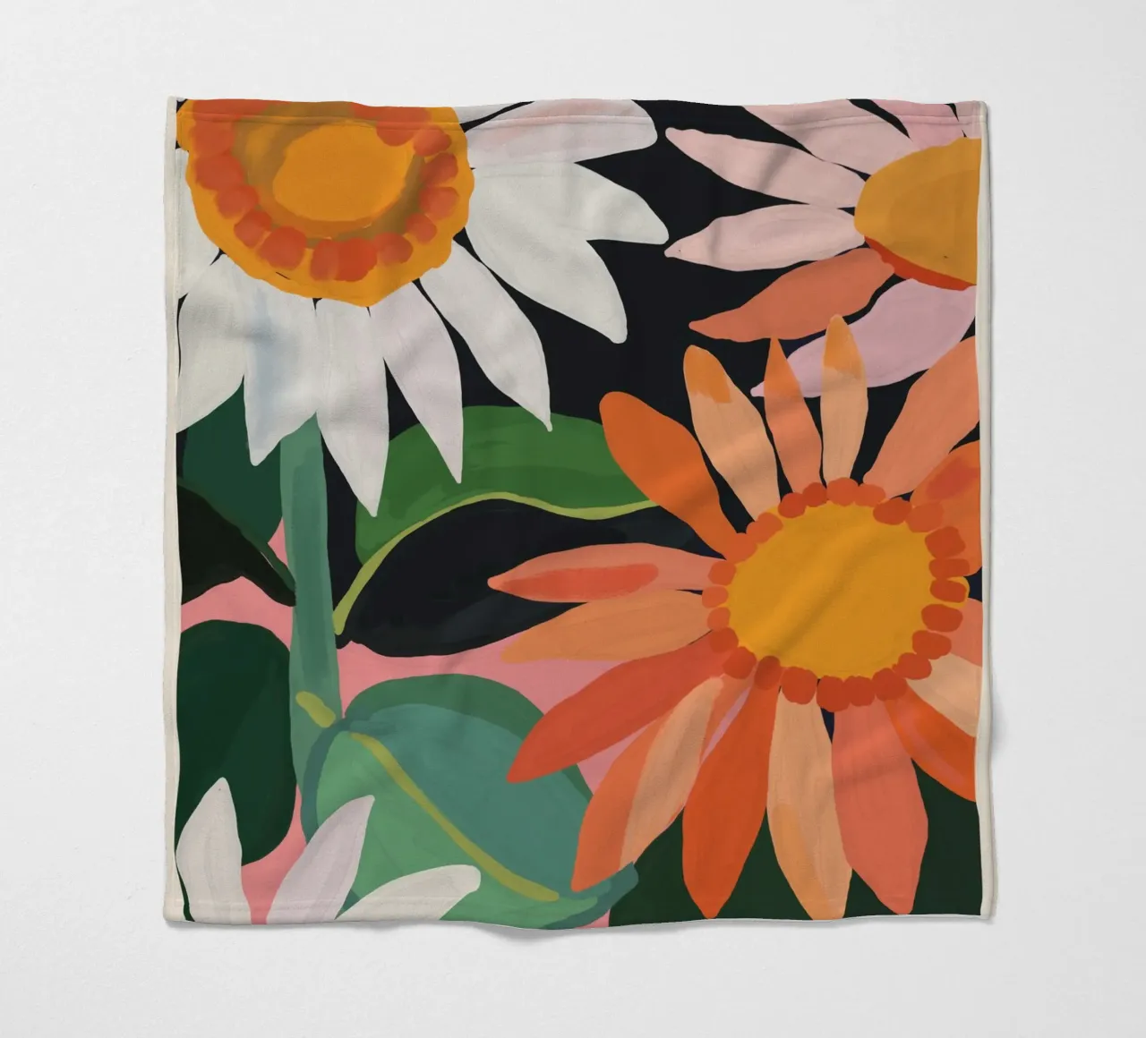 Sunflowers 23 fleece blanket by ThingDesign