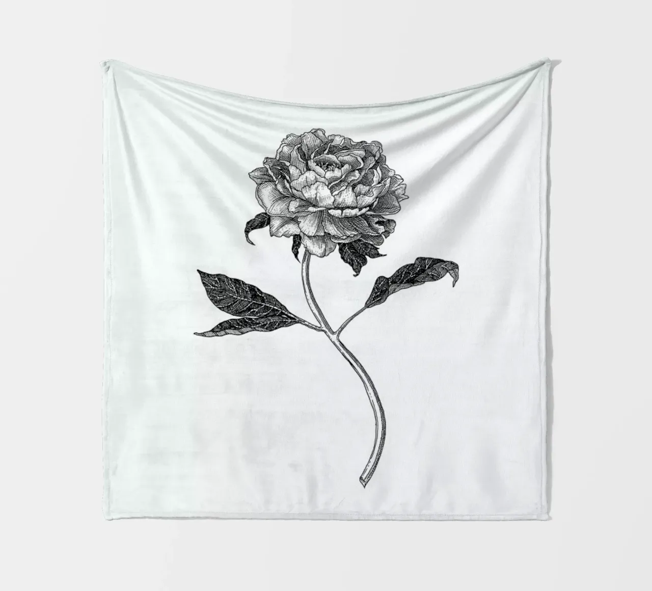 Peony fleece blanket by Pen & Ink