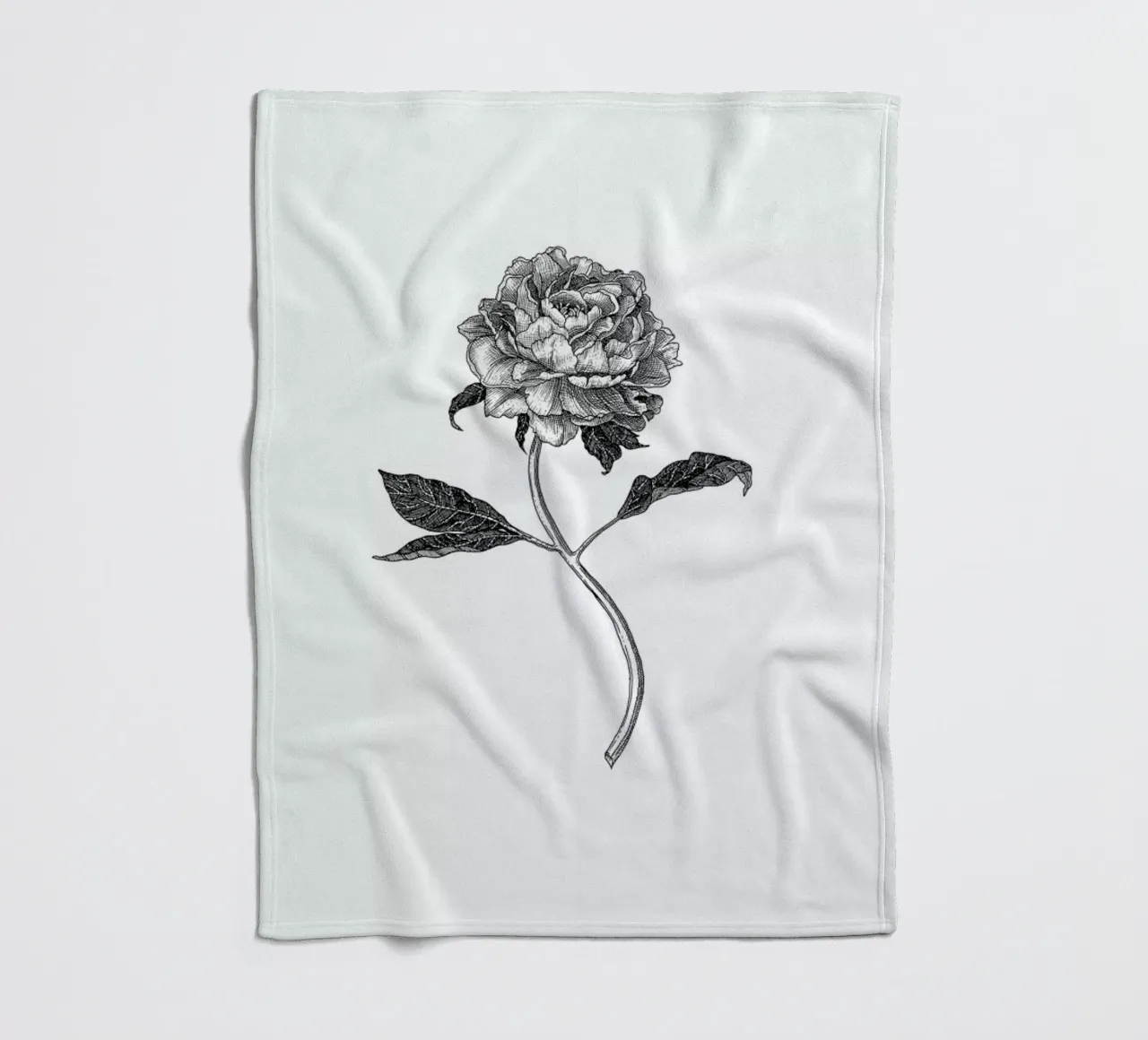 Peony fleece blanket by Pen & Ink