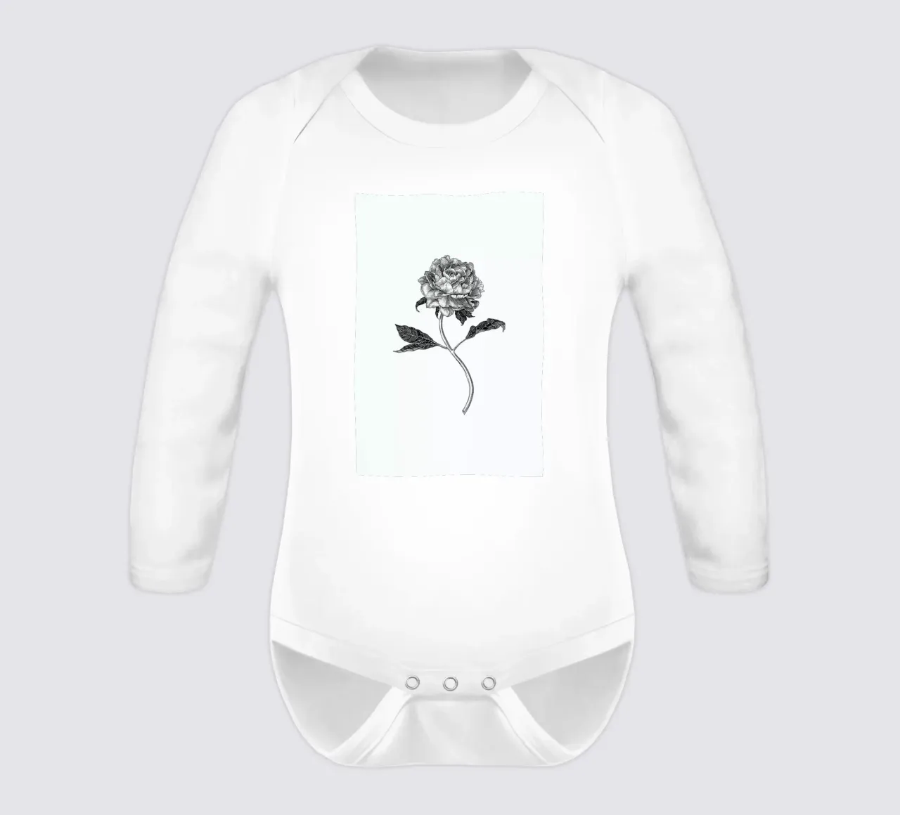Peony Langarm Babybody von Pen & Ink