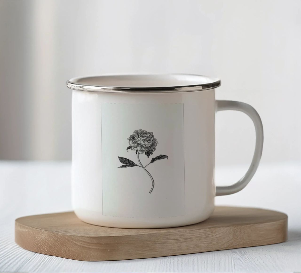 Peony tazza in smalto da Pen & Ink