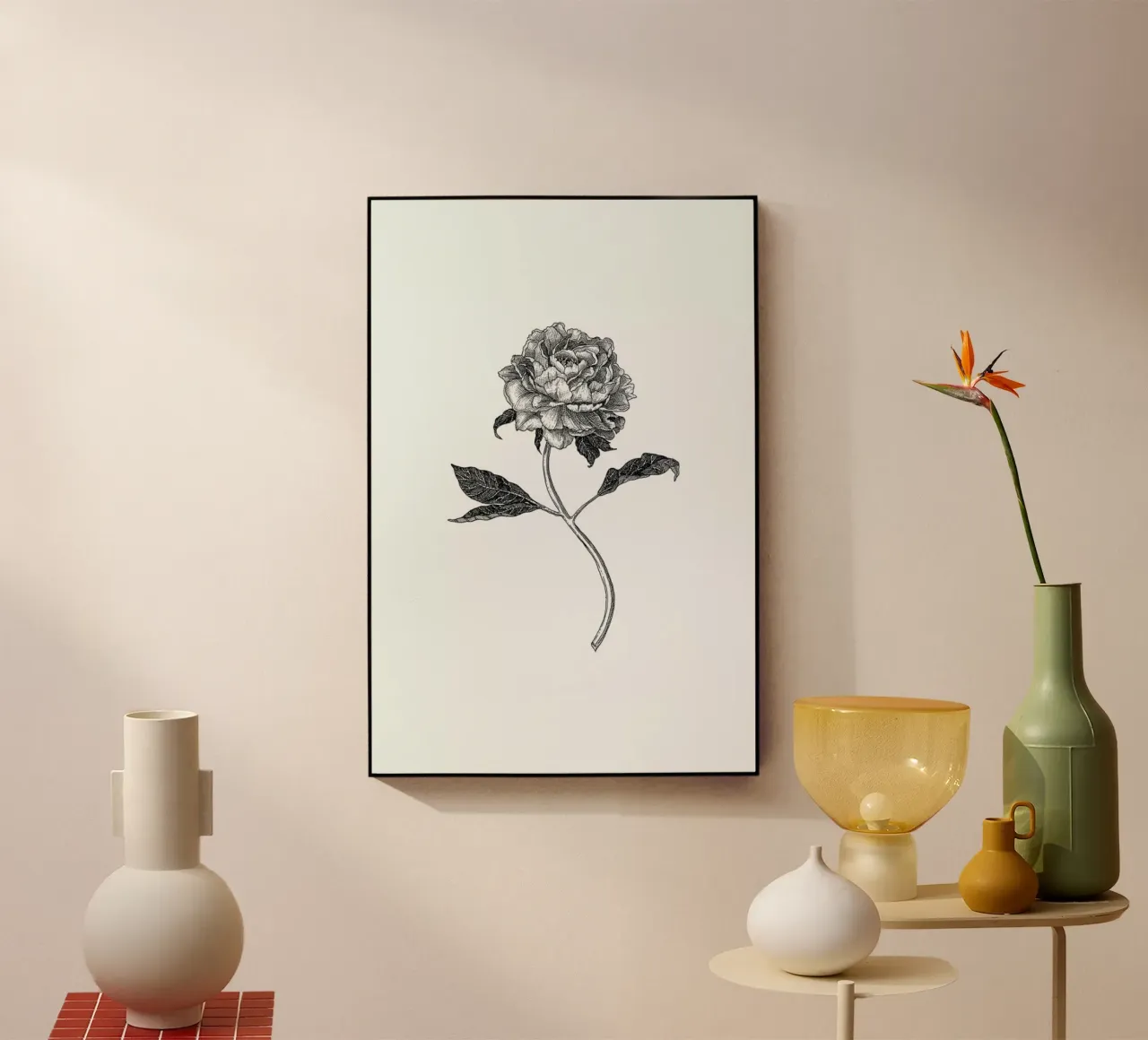 Peony plexiglass da Pen & Ink