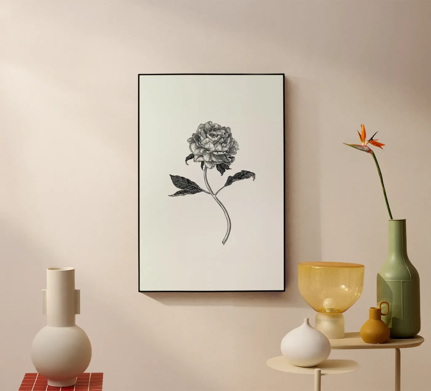 Peony plexiglass da Pen & Ink