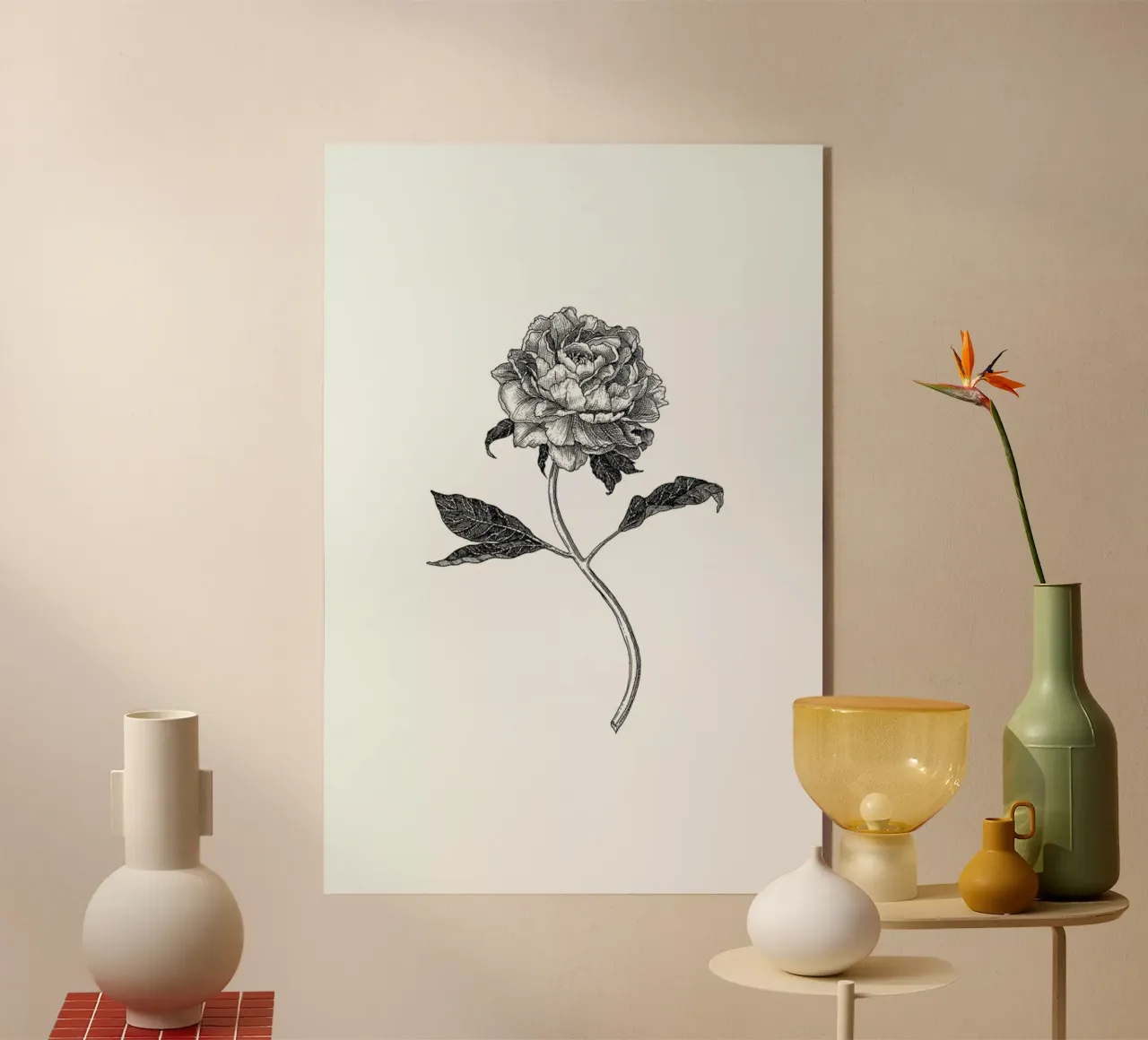 Peony plexiglass da Pen & Ink