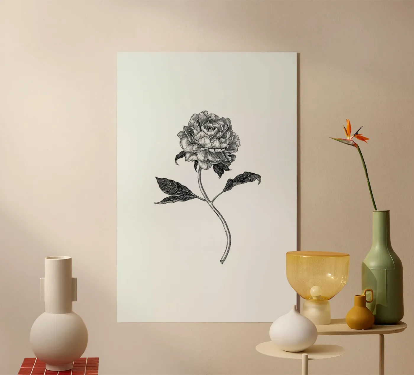 Peony plexiglass da Pen & Ink