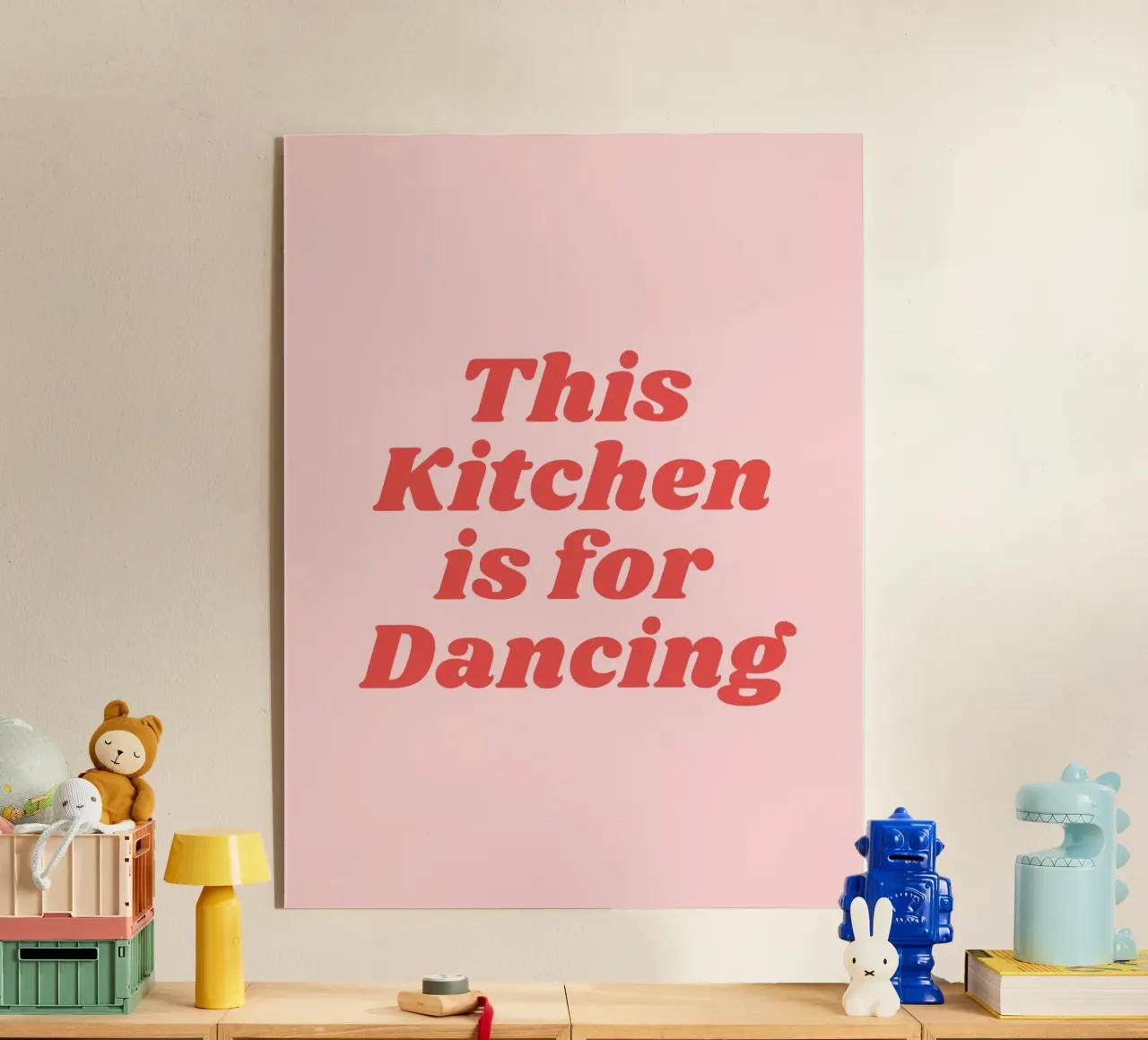 This kitchen is for dancing (Sweet Pink Tone) acrylic glass by Paigaam Studio