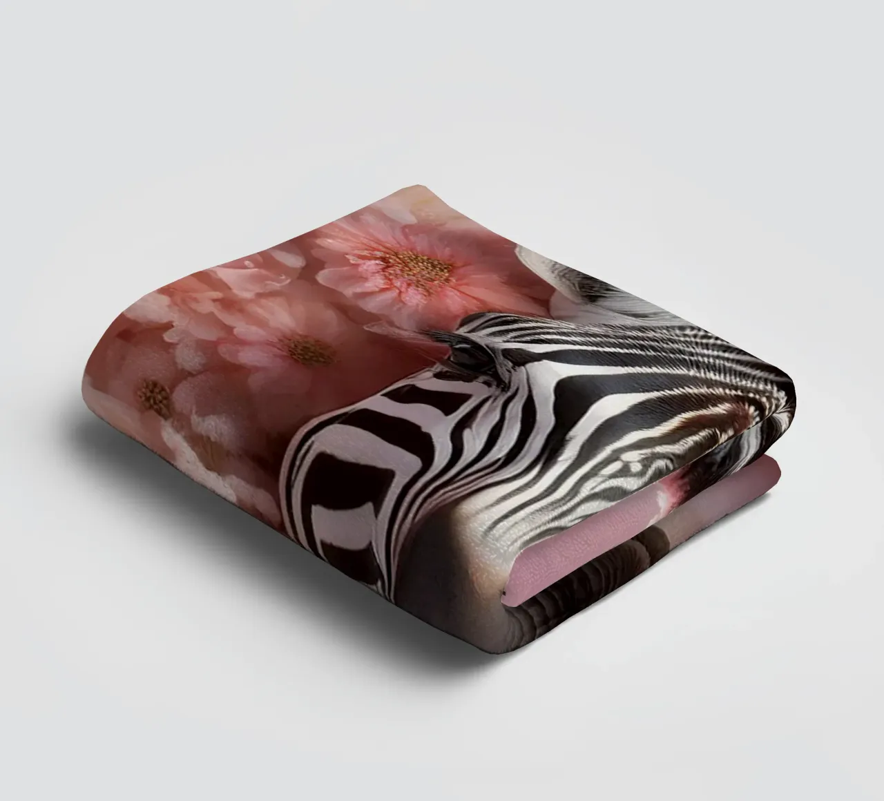 Dreamy Zebra with Flowers & Clouds: Whimsical Wall Art towel by FlexiDesignsByK