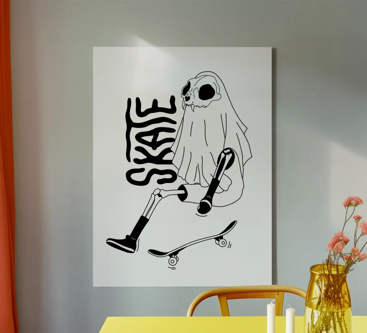 Ghost Rider tela con Cornice a cassetta da byh.illustration