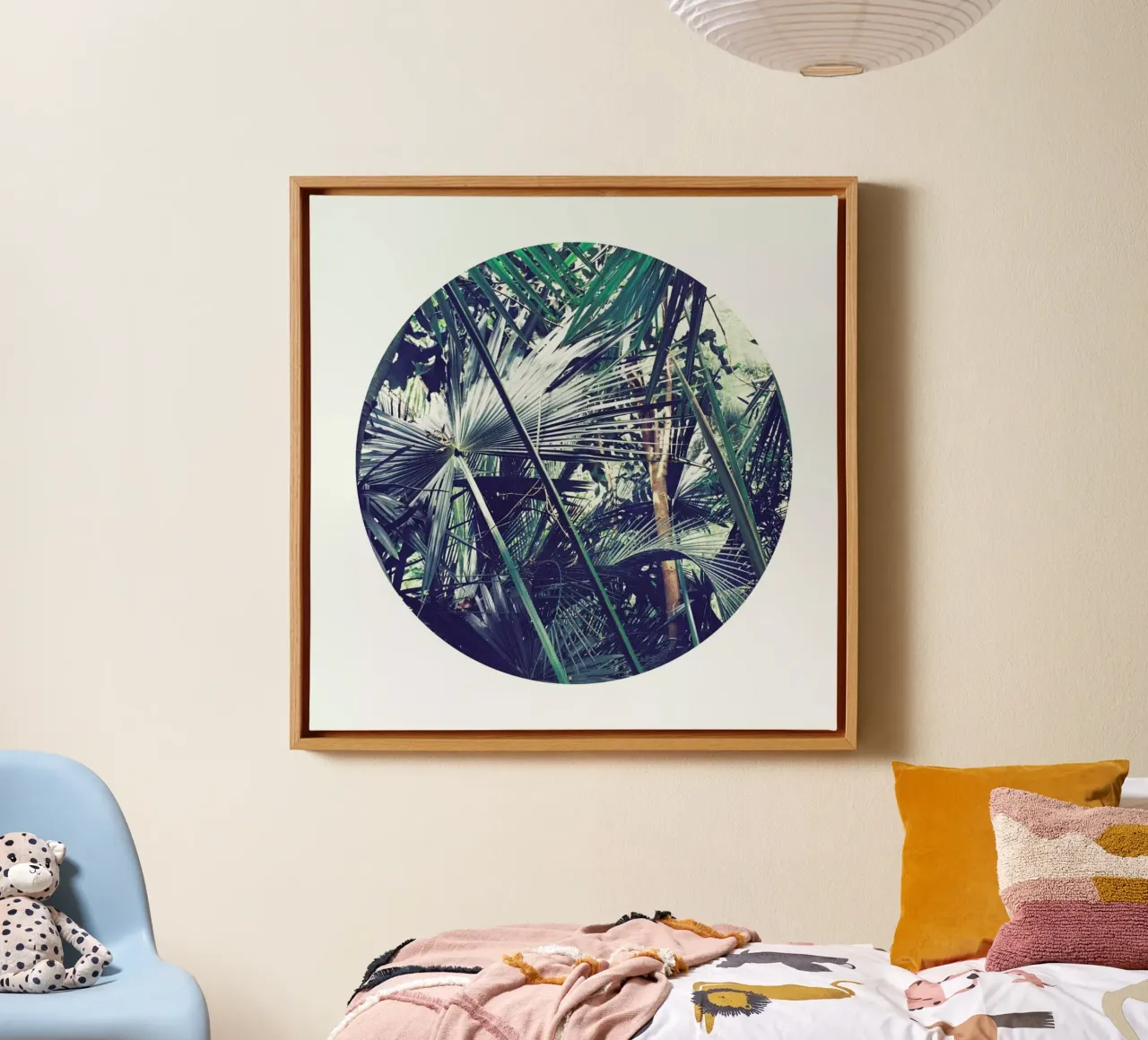 Into the Tropics (Green) canvas met Baklijst van BlauMaschine