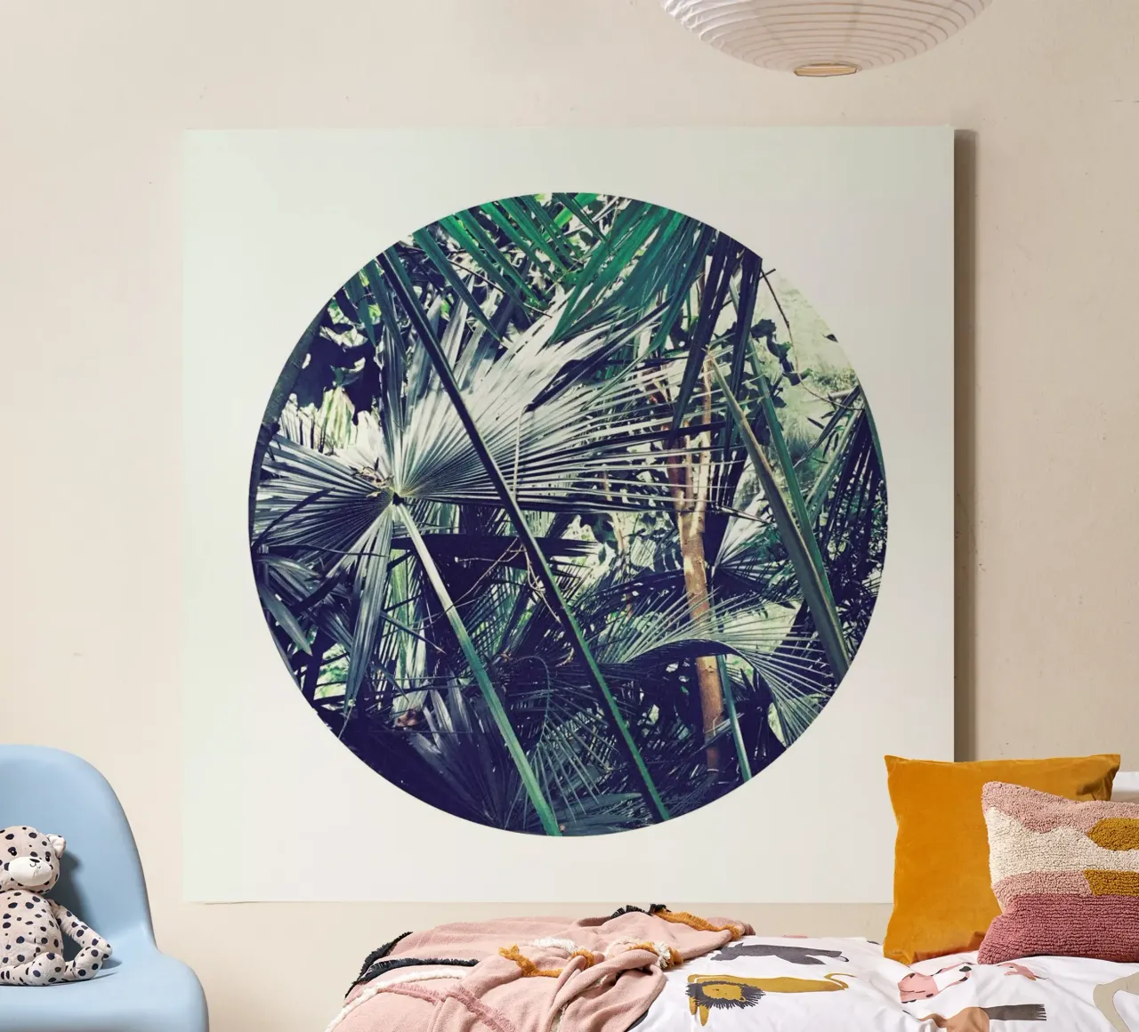 Into the Tropics (Green) canvas met Baklijst van BlauMaschine