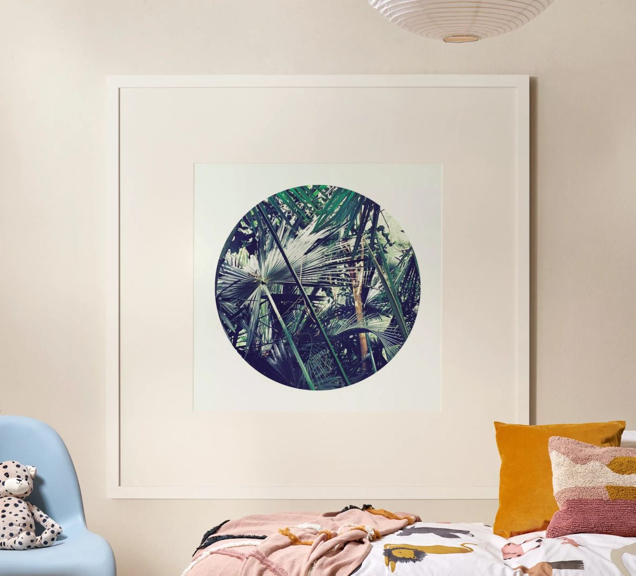 Into the Tropics (Green) poster with aluminum frame by BlauMaschine