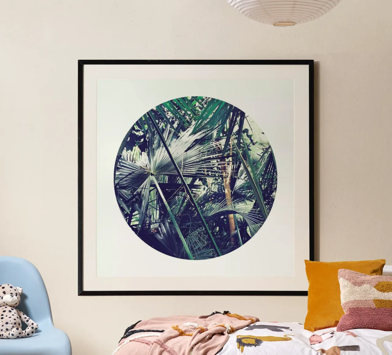 Into the Tropics (Green) poster con telaio in plastica da BlauMaschine