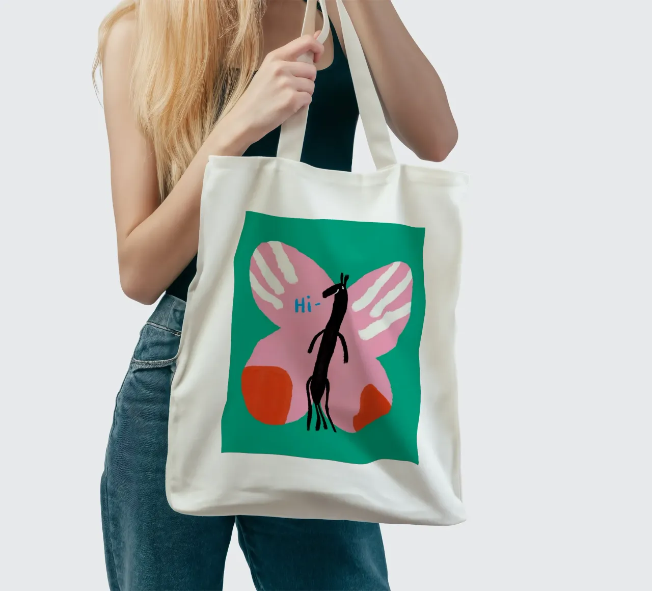 Ciao farfalla borsa in juta da bueronoull