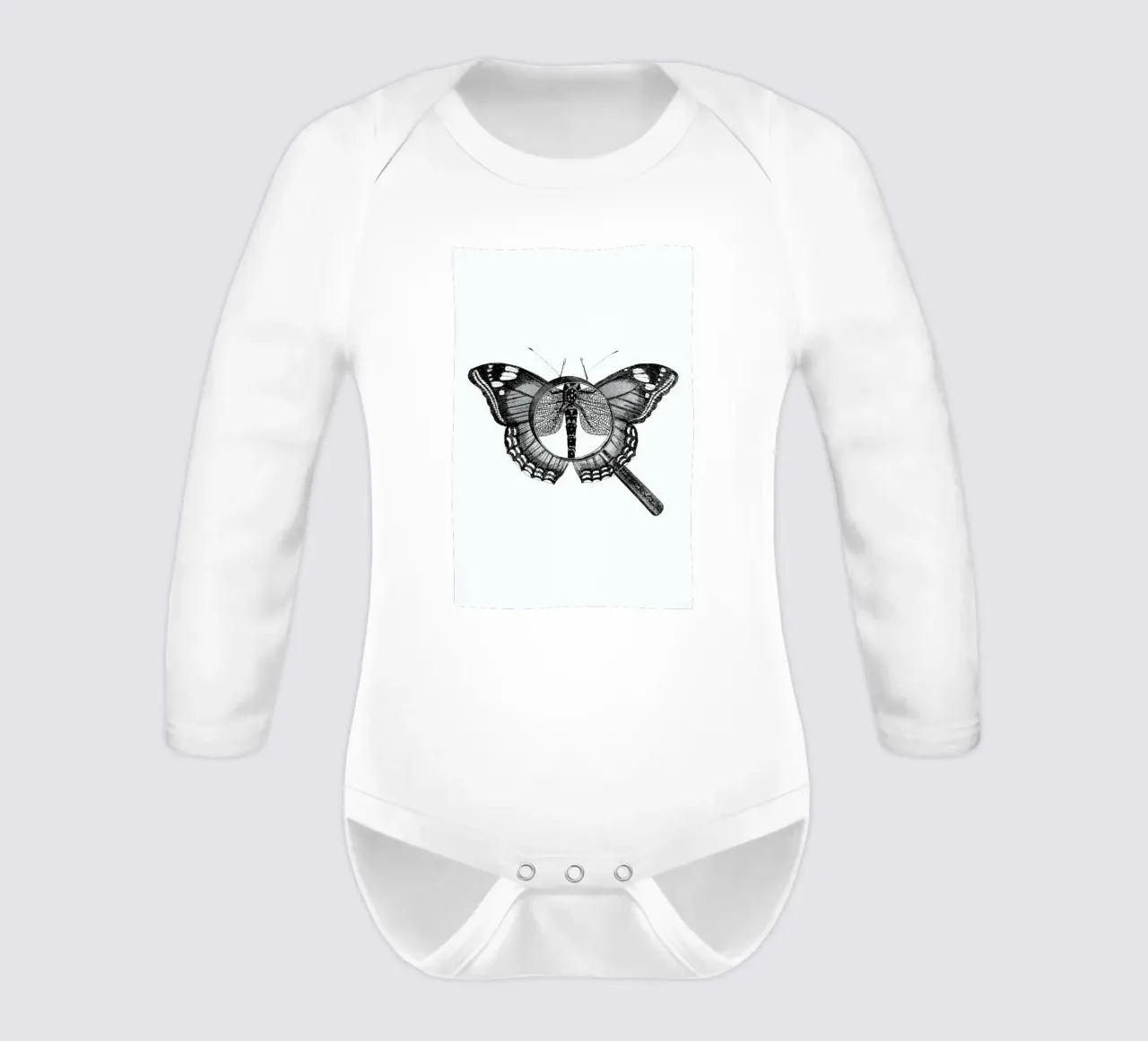 Loeping Good (Butterfly) long-sleeve baby romper by BlauMaschine