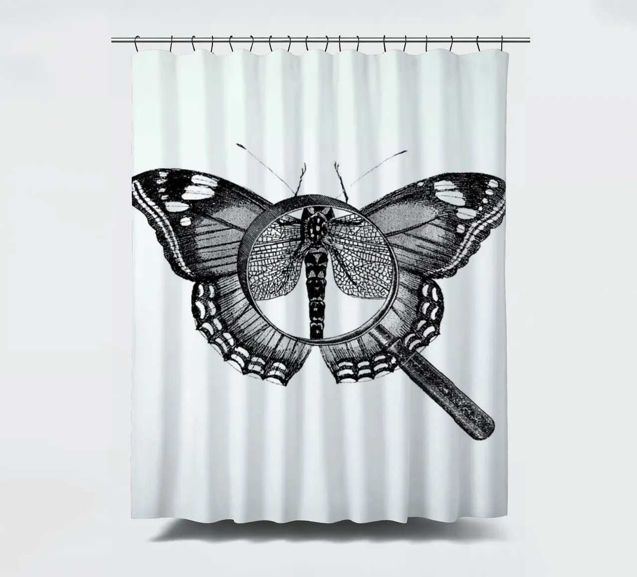Loeping Good (Butterfly) shower curtain by BlauMaschine