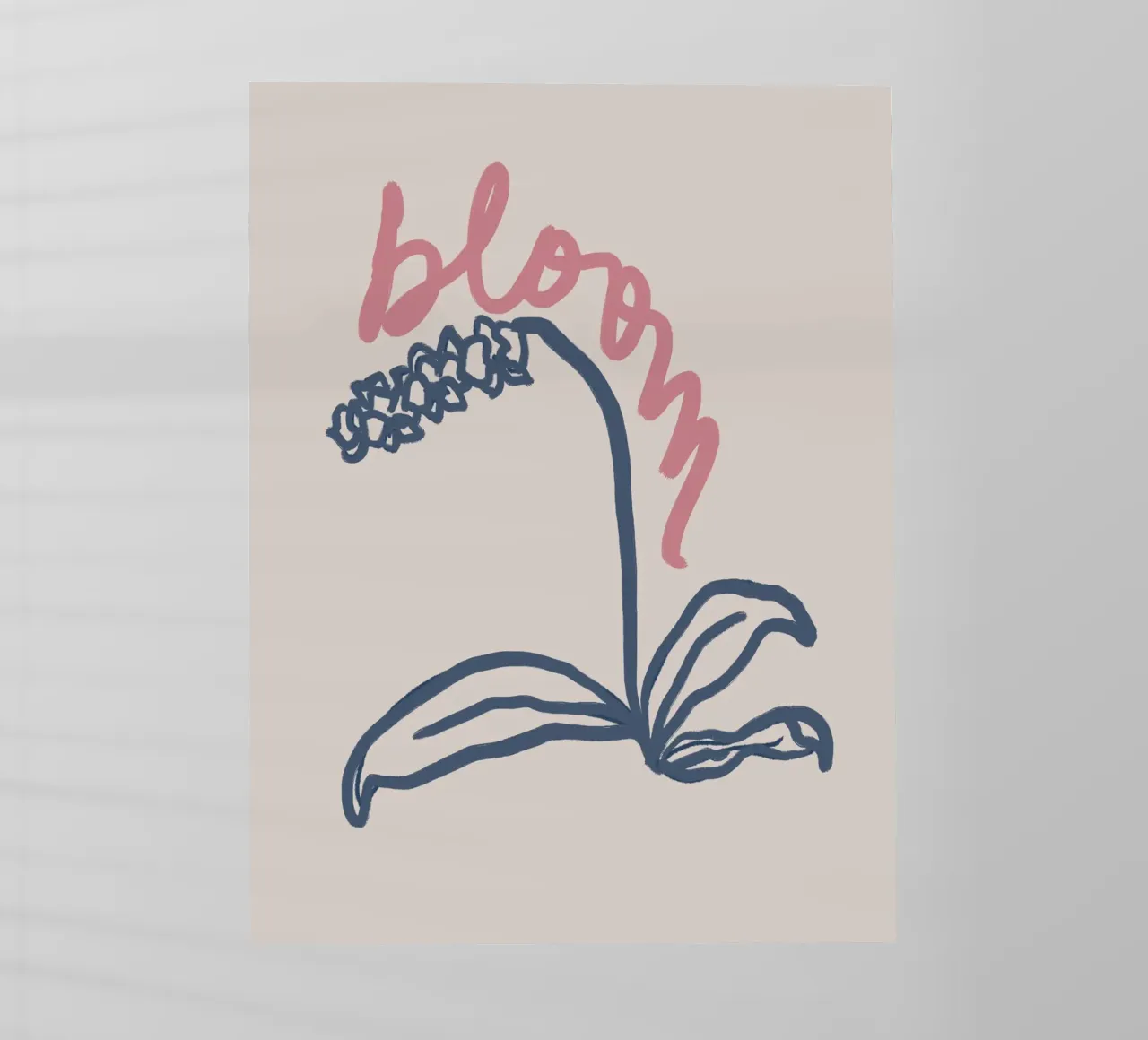 Bloom - Floral Line Art pellicola backlit da Magnific