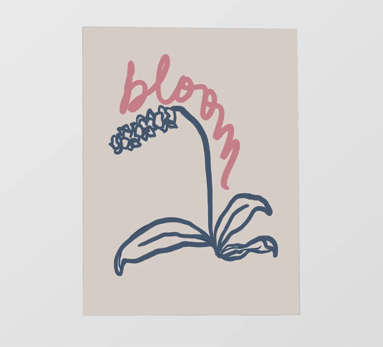 Bloom - Floral Line Art pellicola backlit da Magnific