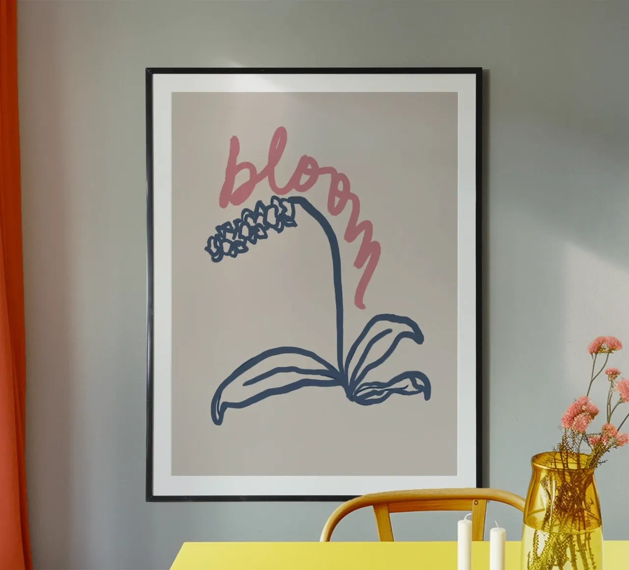 Bloom - Floral Line Art Poster von Magnific