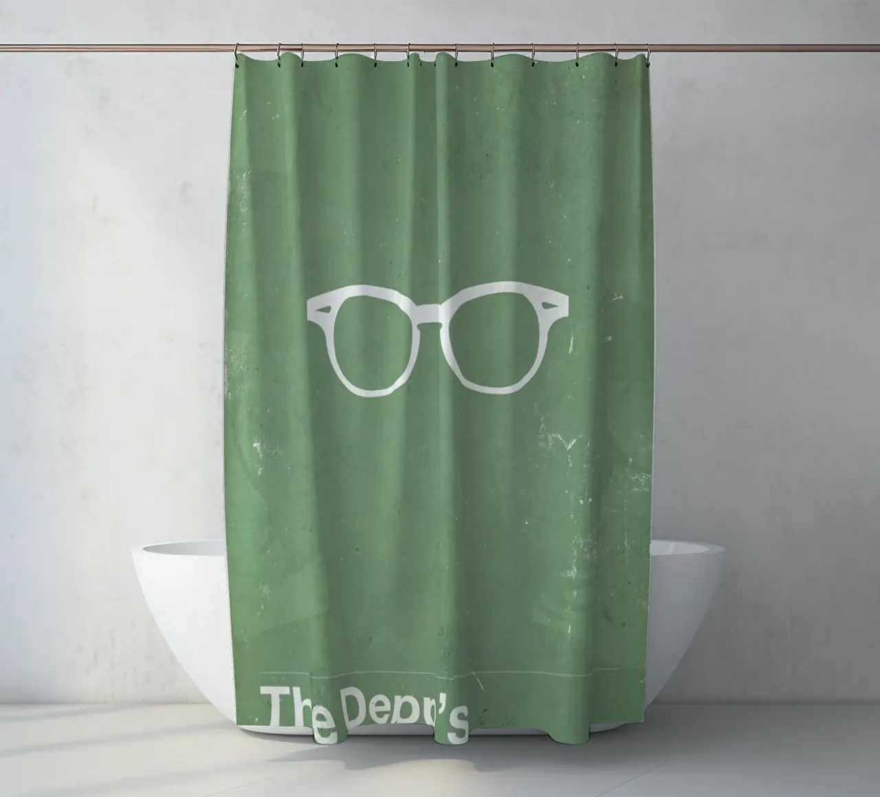 Framework Depp shower curtain by Moxy Creative House