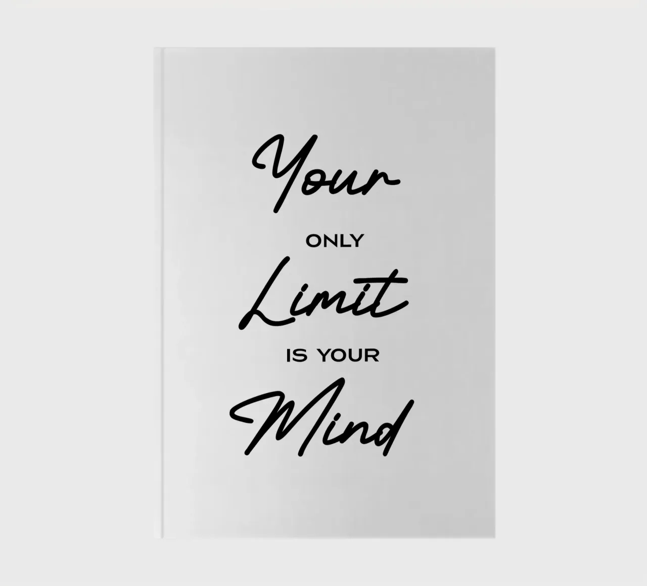 Tu único límite es tu mente Tipografía minimalista cuaderno de YV TYPOGRAPHY