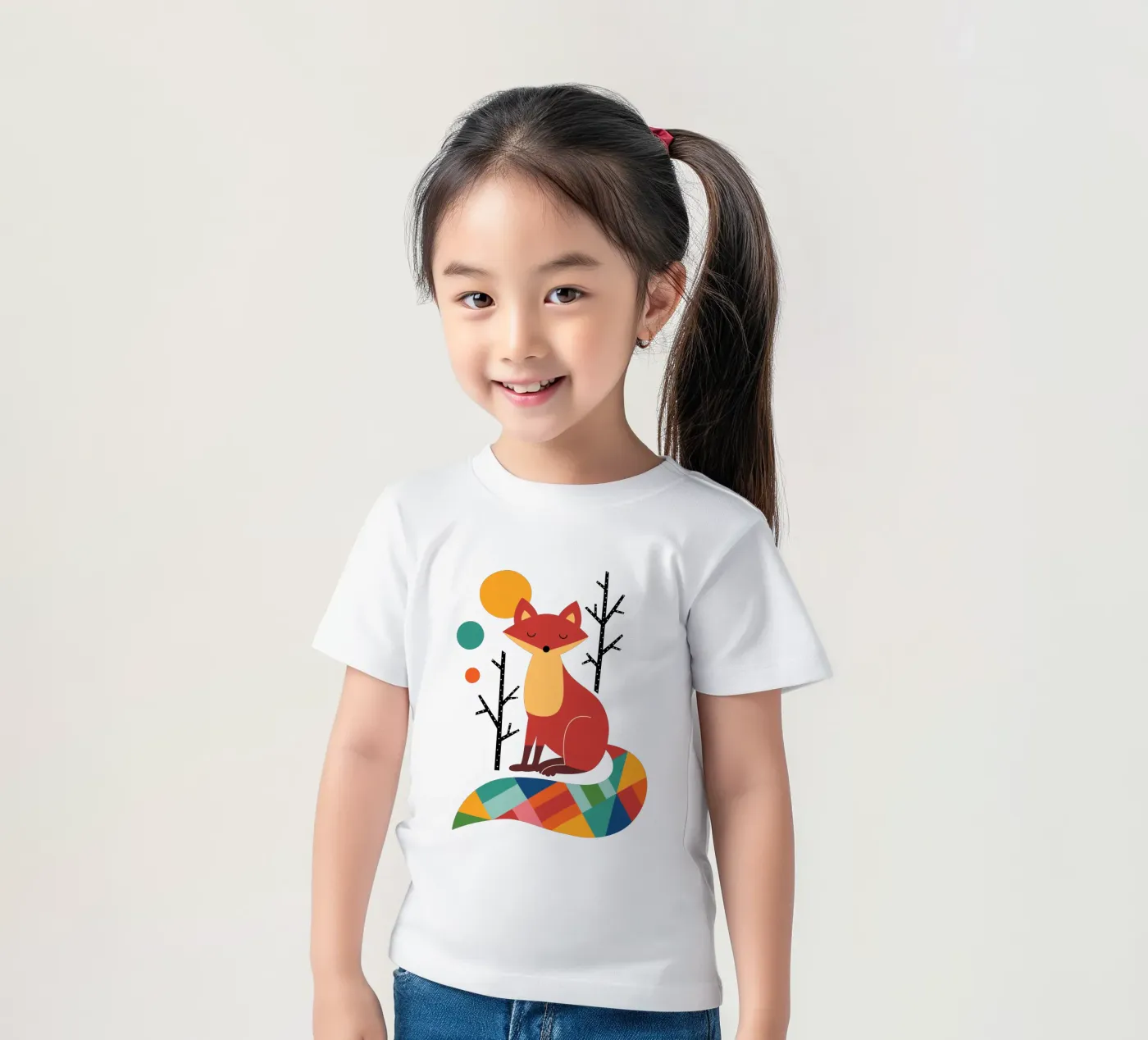 Volpe arcobaleno t-shirt bambini da Andy Westface