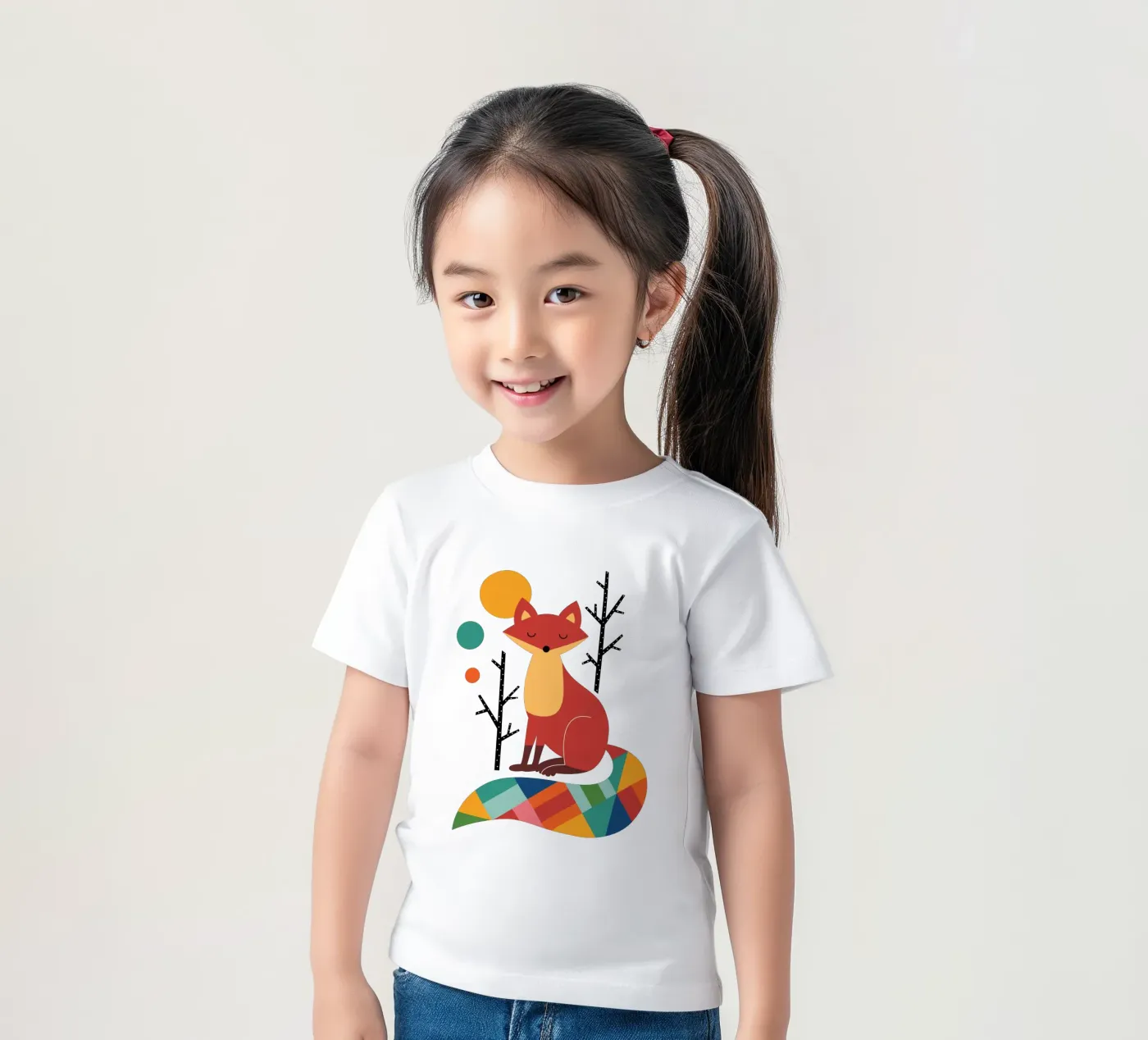Volpe arcobaleno t-shirt bambini da Andy Westface