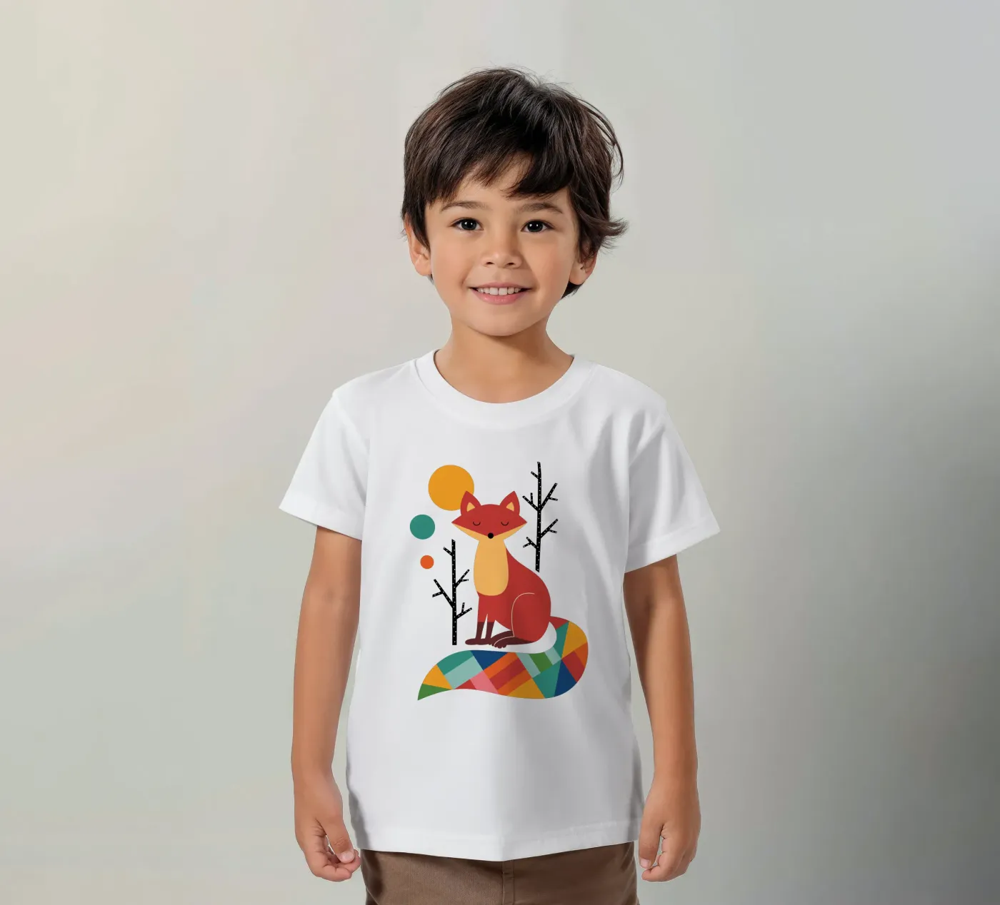 Volpe arcobaleno t-shirt bambini da Andy Westface