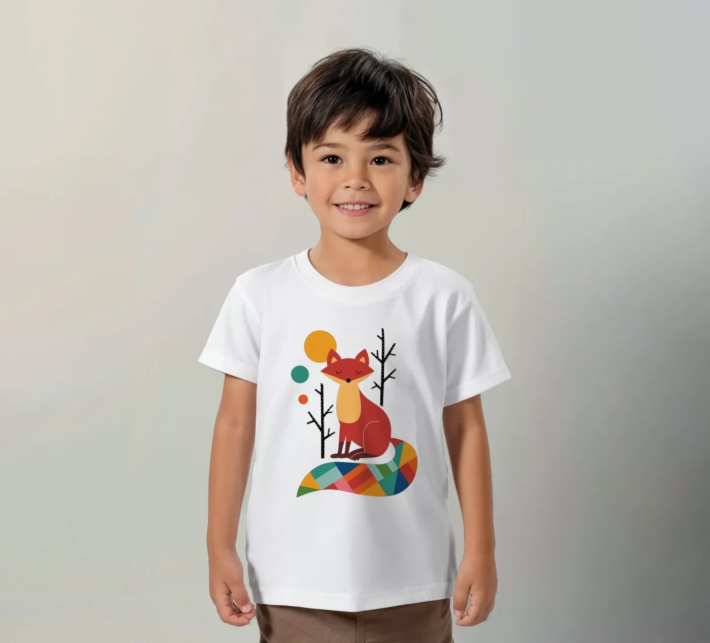 Volpe arcobaleno t-shirt bambini da Andy Westface