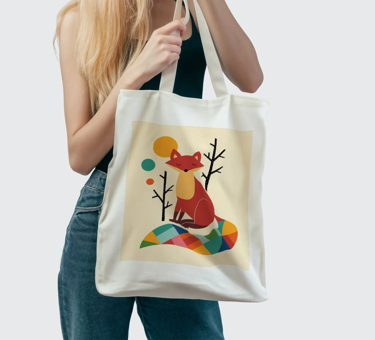 Regenbogenfuchs Jutebeutel von Andy Westface