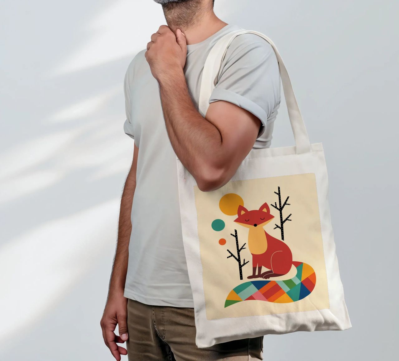 Regenbogenfuchs Jutebeutel von Andy Westface