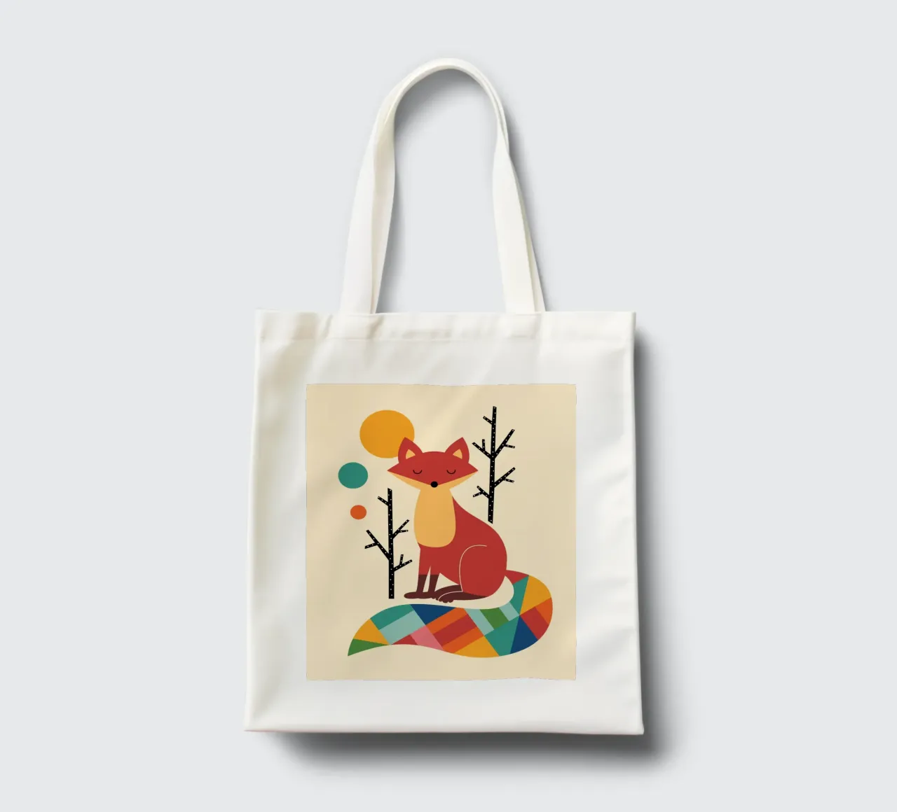 Volpe arcobaleno borsa in juta da Andy Westface