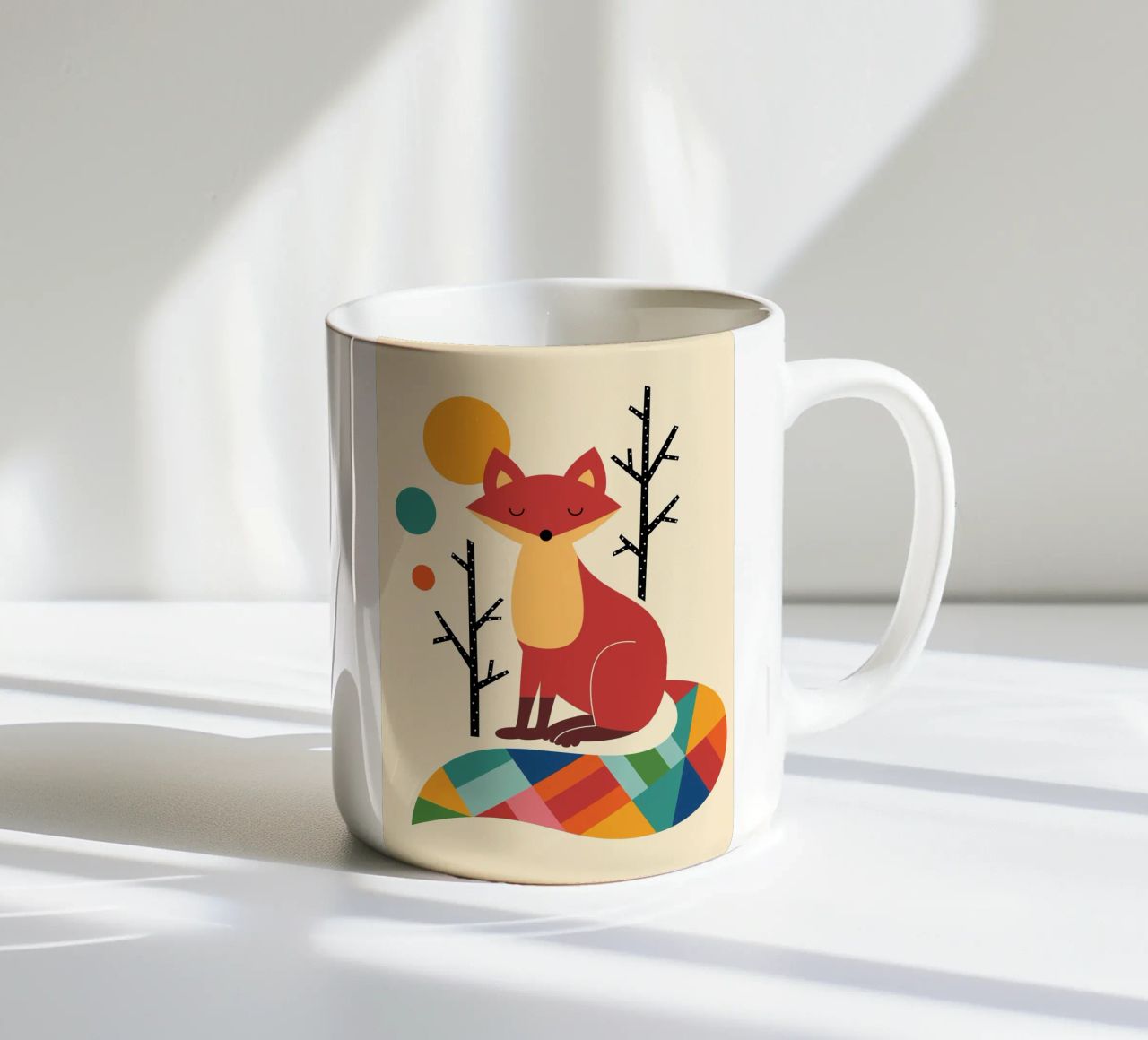 Regenbogenfuchs Keramik Tasse von Andy Westface