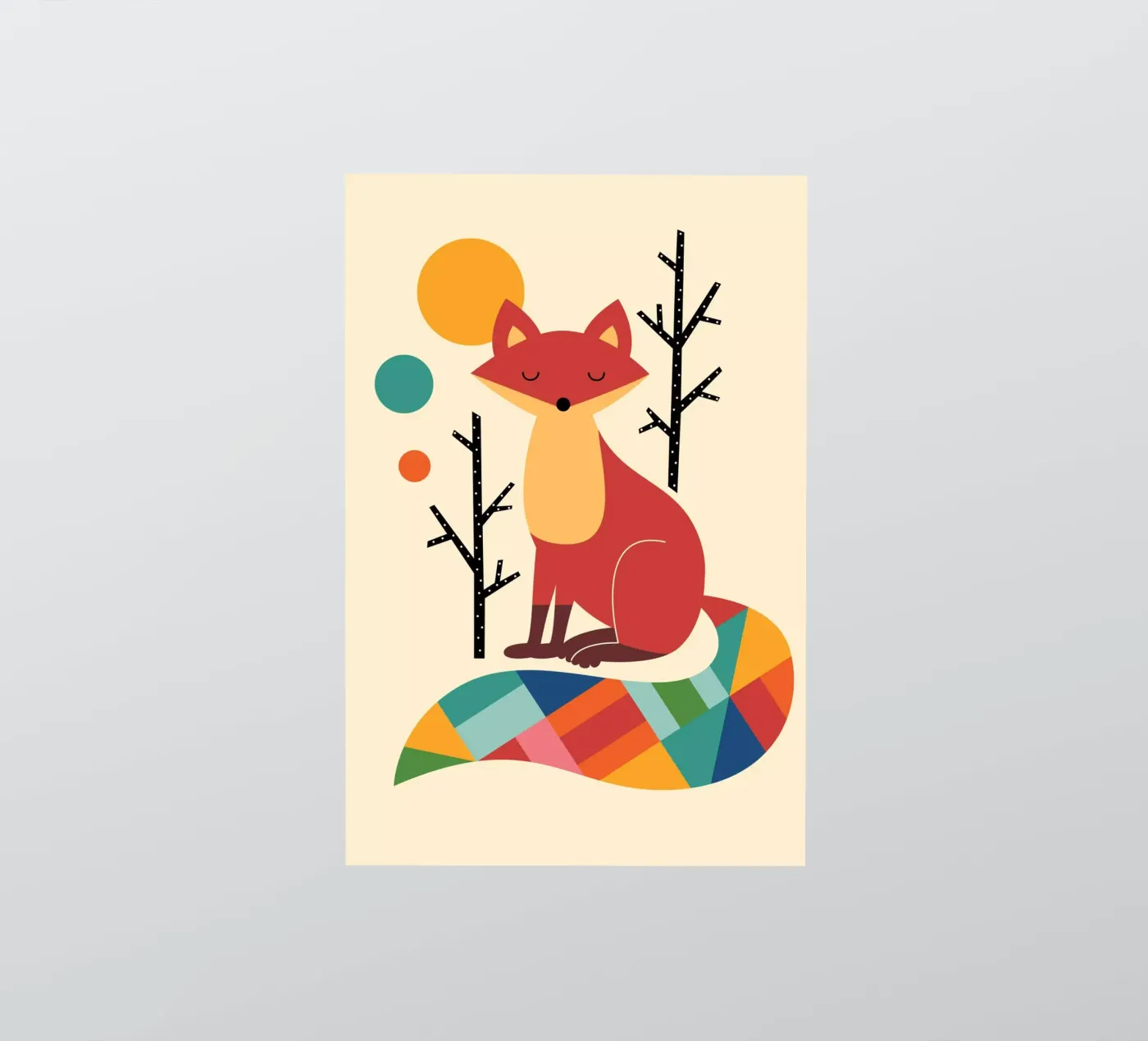 Rainbow Fox sticker by Andy Westface