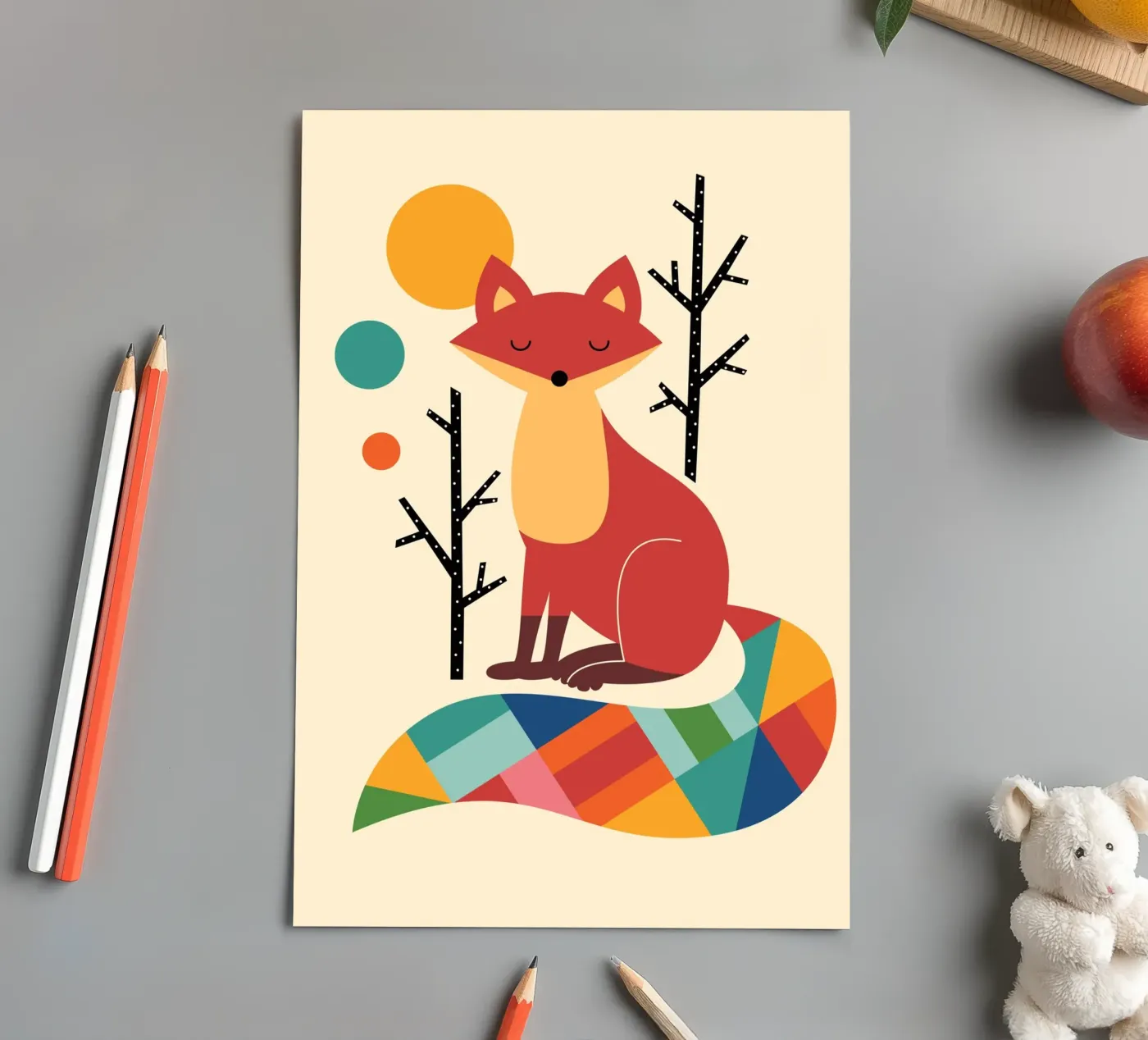Rainbow Fox sticker sheet by Andy Westface