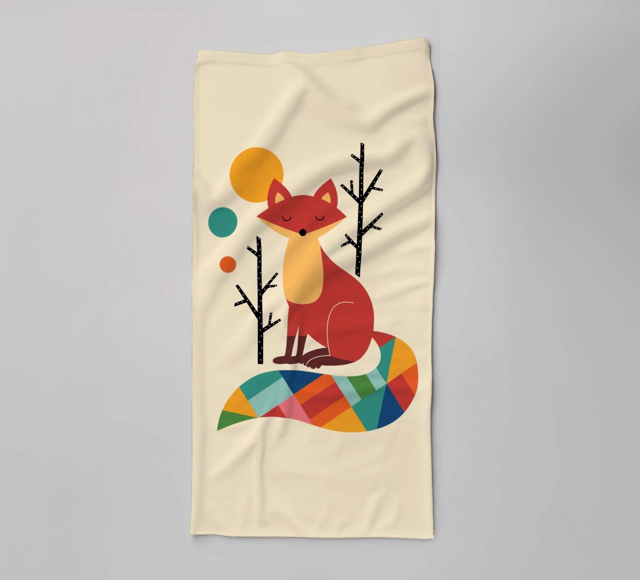 Regenbogenfuchs Handtuch von Andy Westface