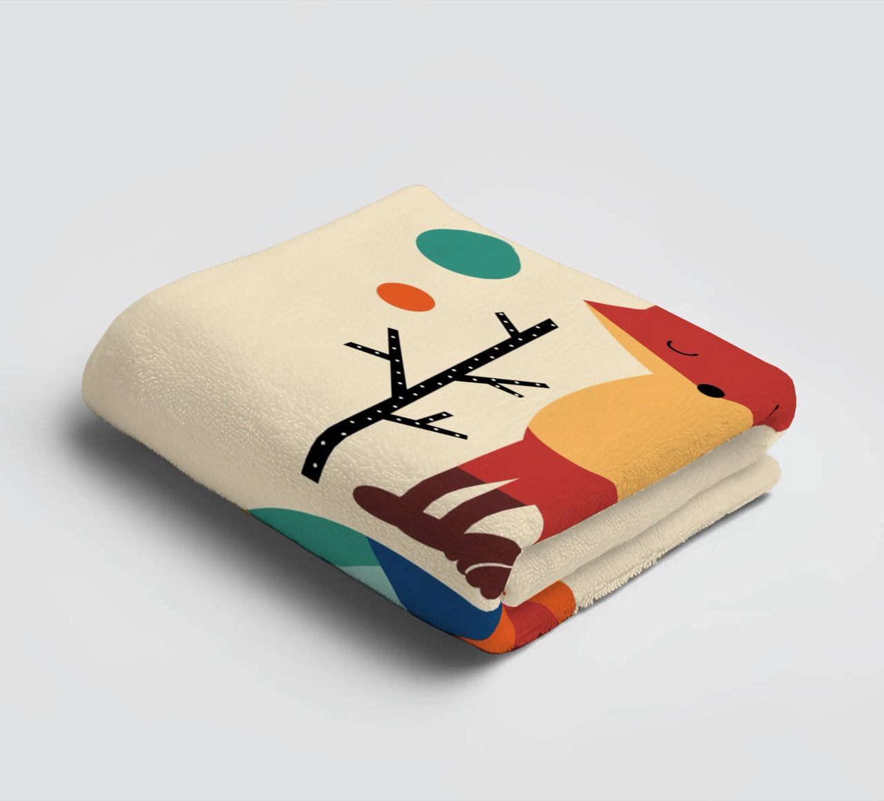 Regenbogenfuchs Handtuch von Andy Westface