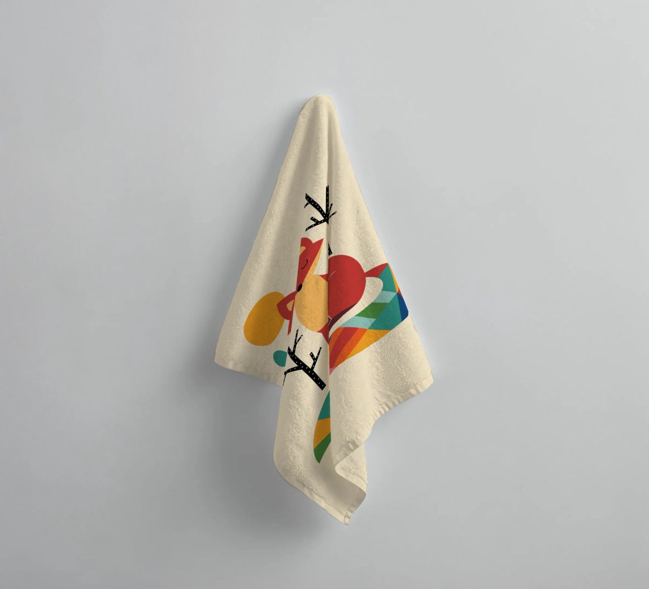 Regenbogenfuchs Handtuch von Andy Westface