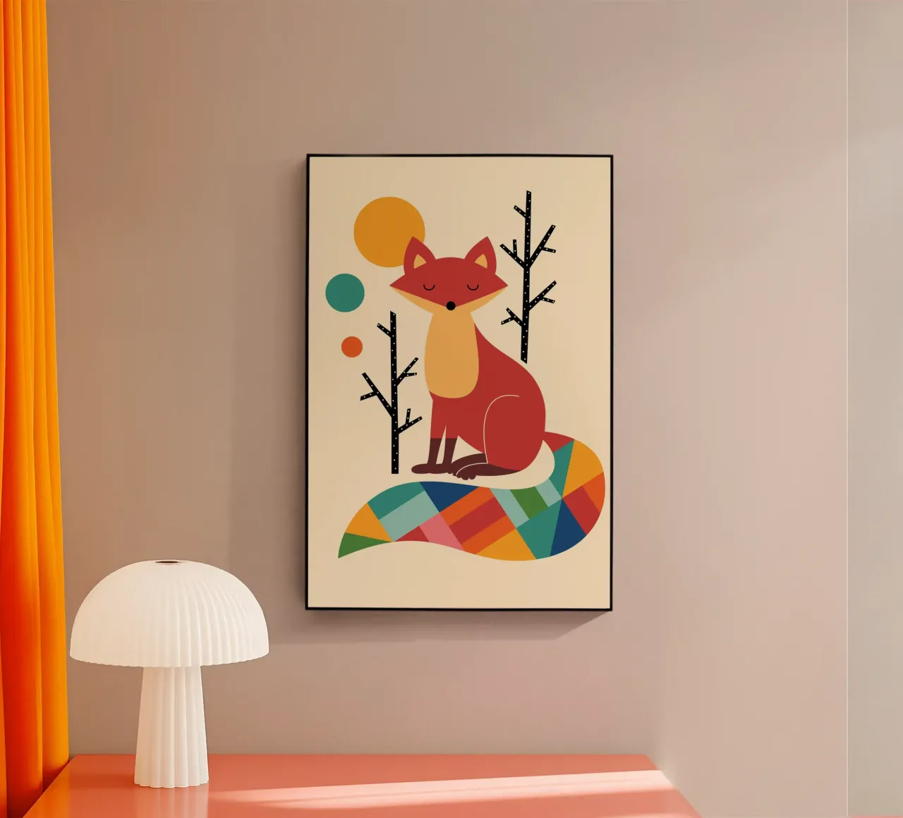 Volpe arcobaleno plexiglass da Andy Westface